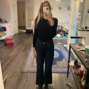 Cute Cropped Wide-Leg Jeans